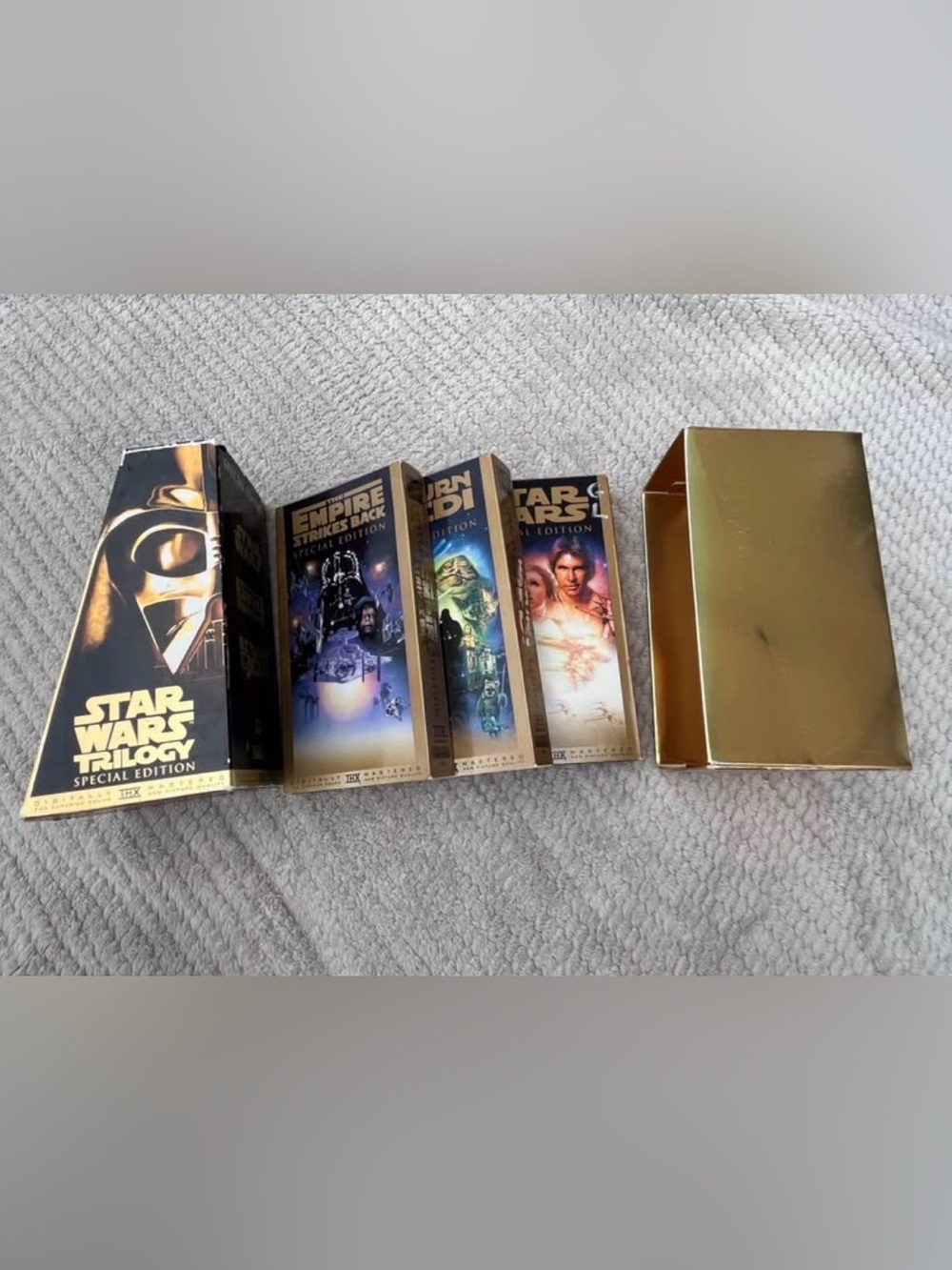Star Wars Trilogy Special Edition VHS Box Set - Gold & Black used scuff on box